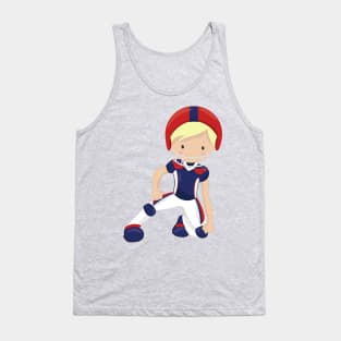 American Football, Cute Boy, Blond Hair, Rugby Tank Top